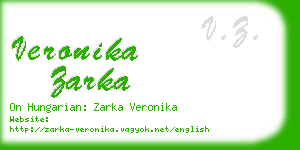 veronika zarka business card